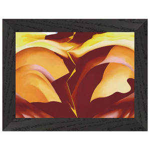 Georgia OKeeffe  Black Place IV Premium Wooden Framed Art Print / Poster