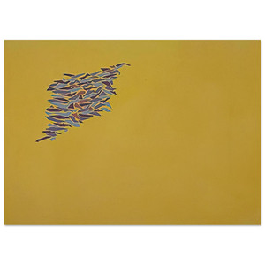 Robert Goodnough  Colors on Yellow Gold  1973 Fine Art Poster / Art Print