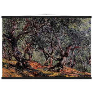 Monet Olive Trees Bordigher Museum-Quality Matte Paper Poster with Hanger