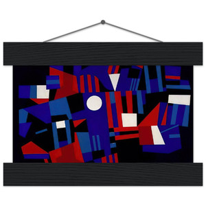 Ad Reinhardt Red and Blue Composition 1941 Matte Poster with Hanger