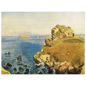 Theo van Rysselberghe  THE POINTE DE PER KIRIDEC AT ROSCOFF Wood Print