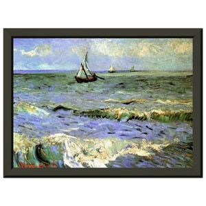 Vincent van Gogh Seascape SaintesMaries Premium Metal Framed Art Print / Poster
