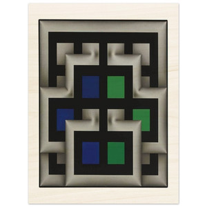 Omar Rayo  Sararas XX  1981 Wood Print