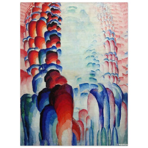 Frantisek Kupka  Hindu Motif or Graduated Red Wood Print