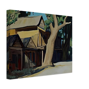 Maynard Dixon  OLD CHINATOWN CARSON CITY NEVADA 1937 Canvas