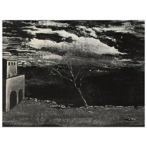 Salvador Dali  LANDSCAPE NEAR AMPURDAN Wood Print