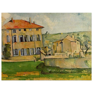 Paul Cezanne  House and Farm at Jas de Bouffan Wood Print