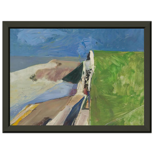 Richard Diebenkorn  Seawall Premium Metal Framed Art Print / Poster