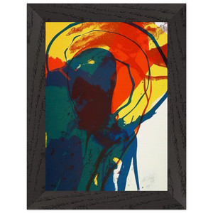 Paul Jenkins Abstract N4 Premium Wooden Framed Art Print / Poster