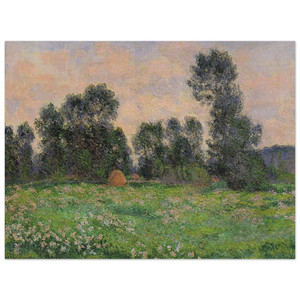 claude monet  Meadow in Giverny Wood Print