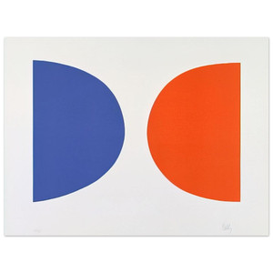 Ellsworth Kelly Blue and Orange 27 Color Lithographs Aluminum Print