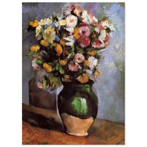 Paul Cezanne  Flowers in an Olive Jar Fine Art Poster / Art Print