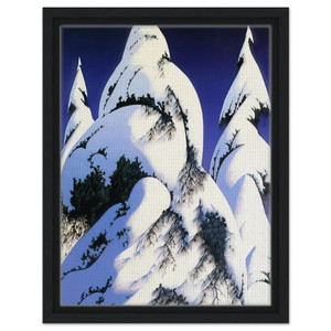 Eyvind Earle  Snow Trees Framed Canvas