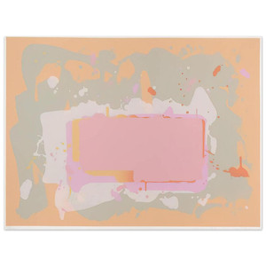 John Hoyland  Yellow and Pink  1971 Aluminum Print