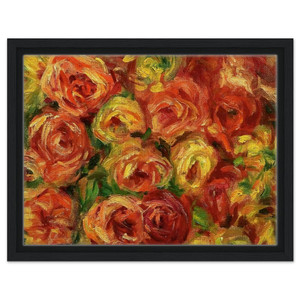PierreAuguste Renoir  Armful of Roses Framed Canvas