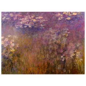 claude monet  Agapanthus center panel Wood Print