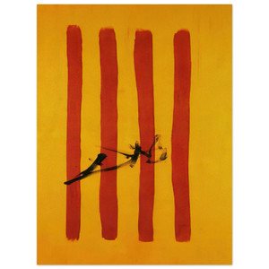 Salvador Dali  THE DALINIAN SENYERA CATALONIAN NATIONAL FLAG Aluminum Print