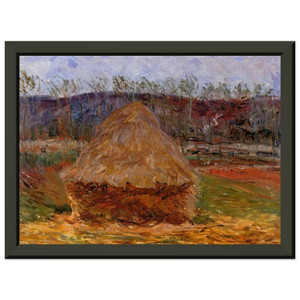 claude monet  Grainstack at Giverny Premium Metal Framed Art Print / Poster
