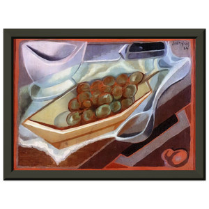 Juan Gris  THE BUNCH OF GRAPES 1924 Premium Metal Framed Art Print / Poster