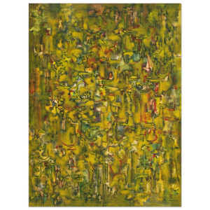 Ad Reinhardt  Number 43 Abstract Painting Yellow  1947 Wood Print