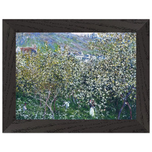 Vetheuil Flowering Plum Trees Premium Wooden Framed Art Print / Poster