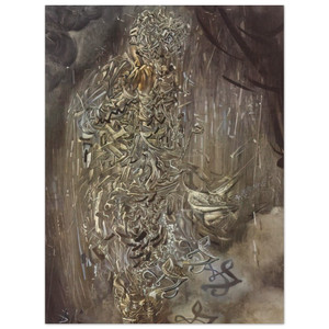 Salvador Dali  SAINT SURROUNDED BY THREE PI MESONS Wood Print