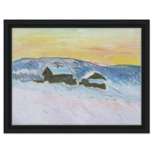 claude monet  Paysage of Norway the Blue Houses Framed Canvas