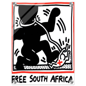 Keith Haring  FREE SOUTH AFRICA 1985 N2 Acrylic Print