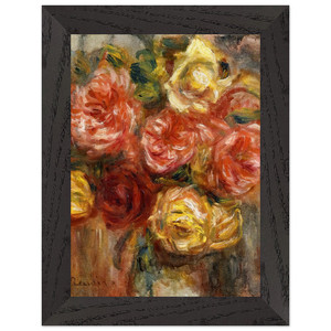 PierreAuguste Renoir Bouquet of Roses in a Vase Premium Wood Framed Print