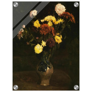Vincent van Gogh  Basket of Carnations and Zinnias Acrylic Print