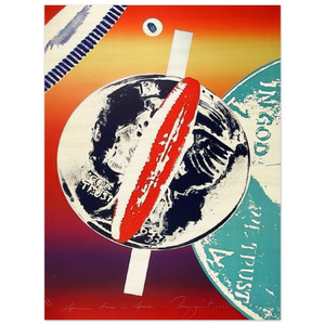 James Rosenquist  Spinning Faces in Space Wood Print