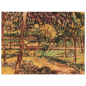Vincent van Gogh  Trees in the Garden of the Asylum Wood Print