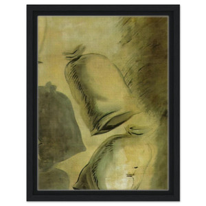 Salvador Dali  SET DESIGN FOR THE BALLET LOS SACOS DEL MOLINERO 1 Framed Canvas