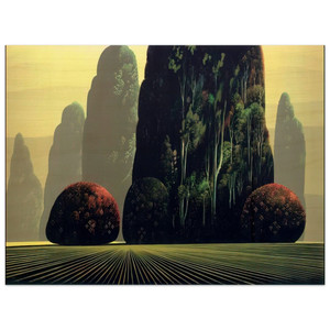 Eyvind Earle  Autumn Eucalyptus Wood Print