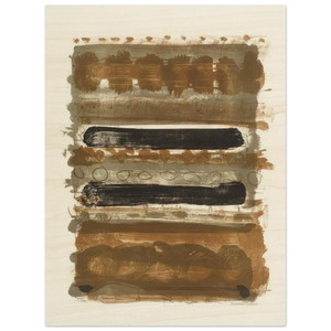 Patrick Heron  Grey and Brown Stripes  1958 Wood Print