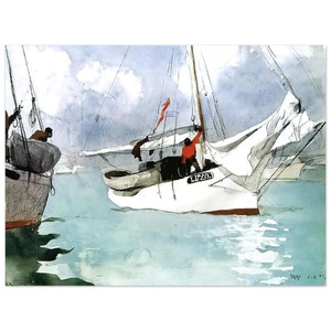 Winslow Homer  FISHING BOATS KEY WEST Aluminum Print