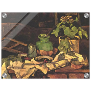 Paul Cezanne  Flower pot at a table Acrylic Print