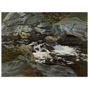 Neil Welliver  Cascade  1974 Wood Print