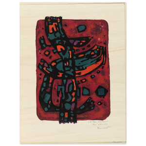 Alfred Manessier  Living Flame  1954 Wood Print