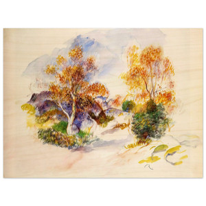 PierreAuguste Renoir  Landscape with Trees N1 Wood Print