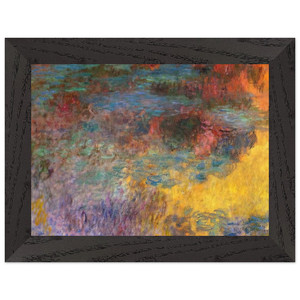 Claude Monet Water Lily Pond Evening Left Panel Framed Print/Poster