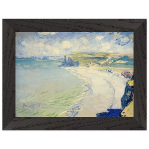 claude monet  The Beach at Pourville Premium Wooden Framed Art Print / Poster