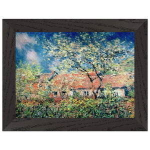 claude monet  Springtime at Giverny Premium Wooden Framed Art Print / Poster