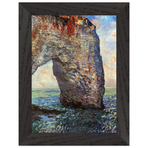 Monet Mannerport Etretat Premium Wooden Framed Art Print / Poster