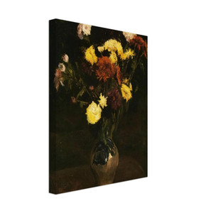 Vincent van Gogh  Basket of Carnations and Zinnias Canvas