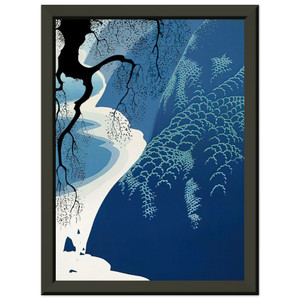 Eyvind Earle  Big Sur and Branch Premium Metal Framed Art Print / Poster