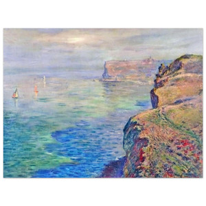 claude monet  Cliff at Grainval near Fecamp Aluminum Print
