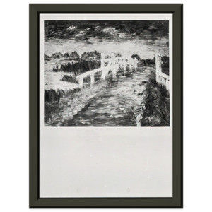 Emil Nolde  Maruchbrucke Premium Metal Framed Art Print / Poster