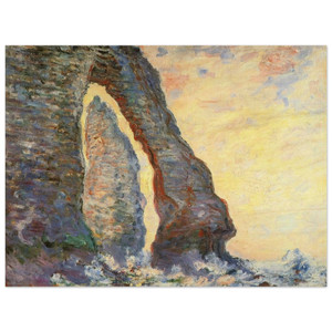 claude monet  The Rock Needle Seen through the Porte dAval Wood Print