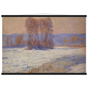Claude Monet The Seine at Bennecourt Winter Matte Paper Poster Hanger